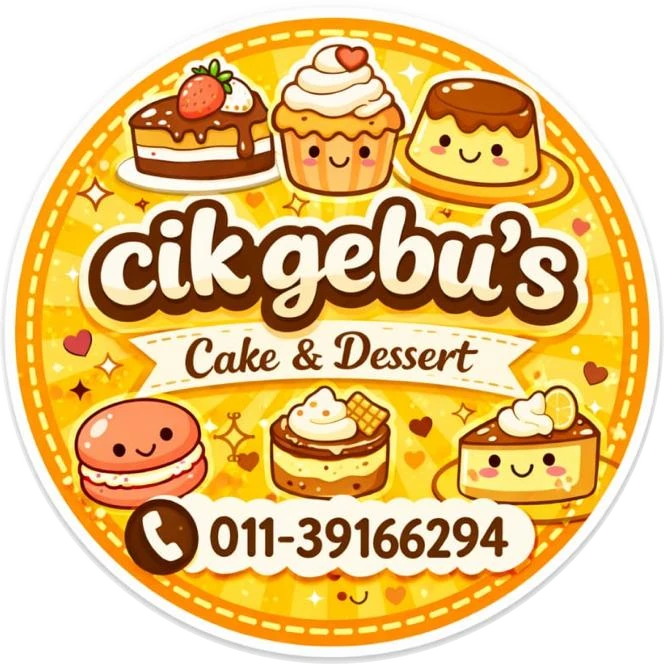 Pelekat Cik Gebu’s — Cake & Dessert, 011-39166294