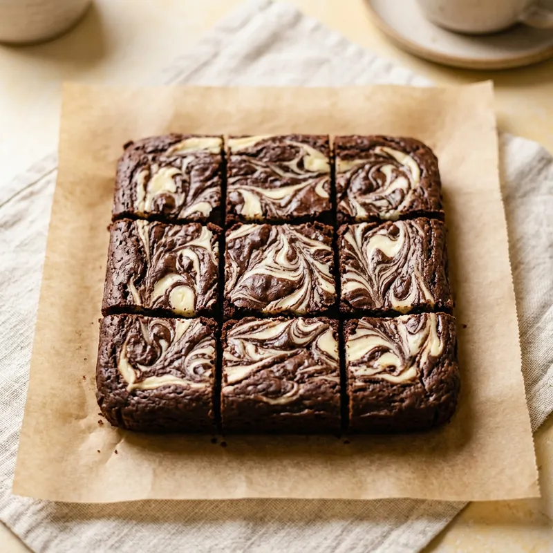 Brownies dengan pusaran cream cheese